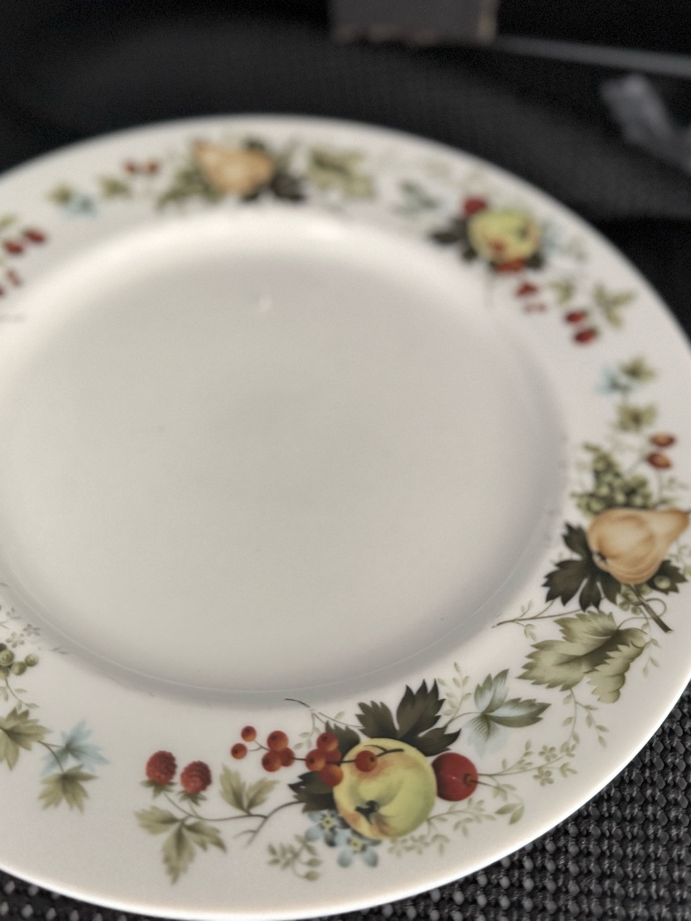 Royal Doulton China Miramont Dinner Plate with Multicolor Fruit and Leaf Border
